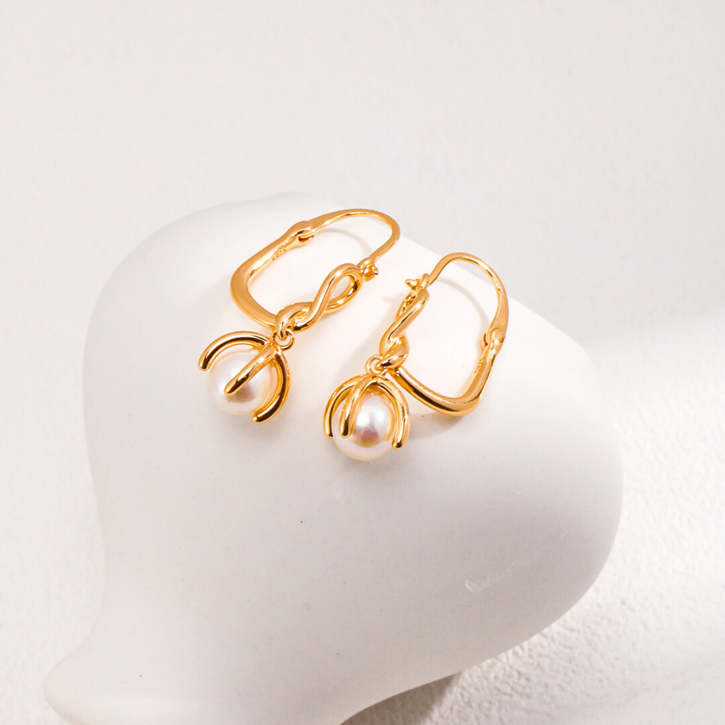 Enchanted Loop Pearl Earrings
