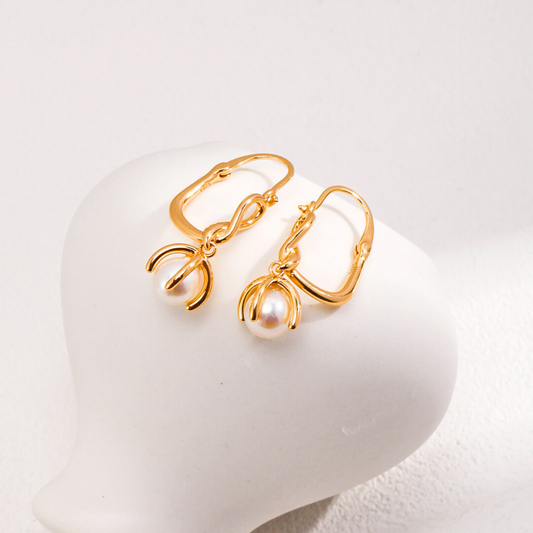 Enchanted Loop Pearl Earrings