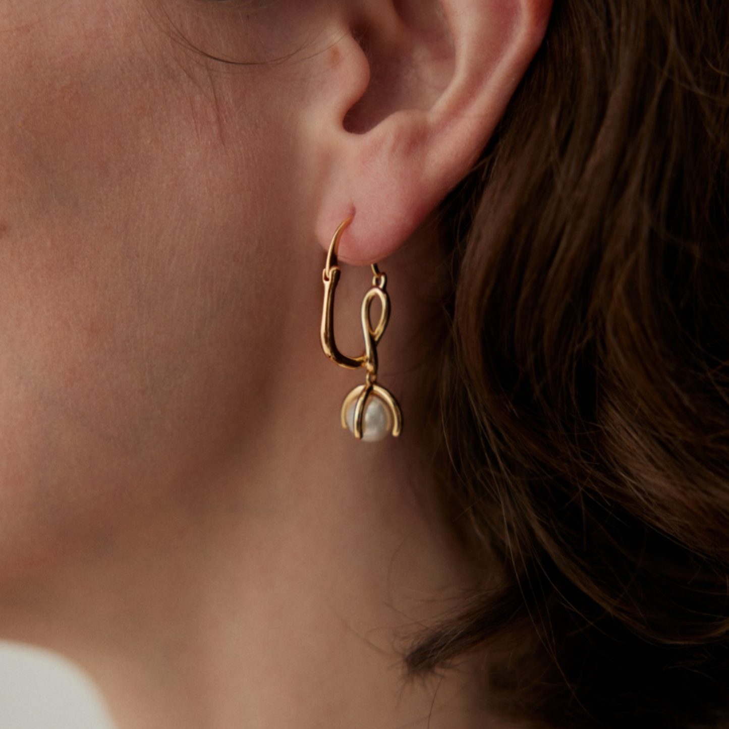 Enchanted Loop Pearl Earrings