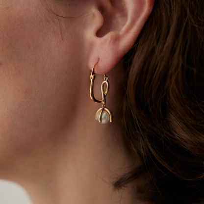 Enchanted Loop Pearl Earrings