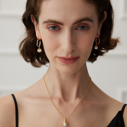 Enchanted Loop Pearl Earrings
