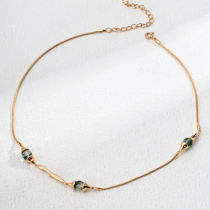 Moss Agate Whispers Necklace