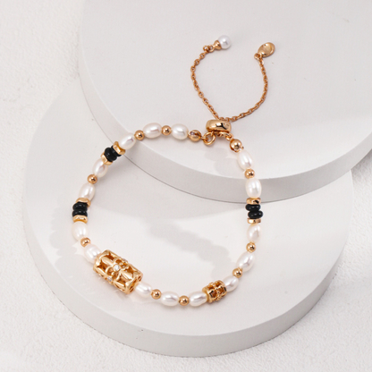 Black & Gold Elegance Bracelet