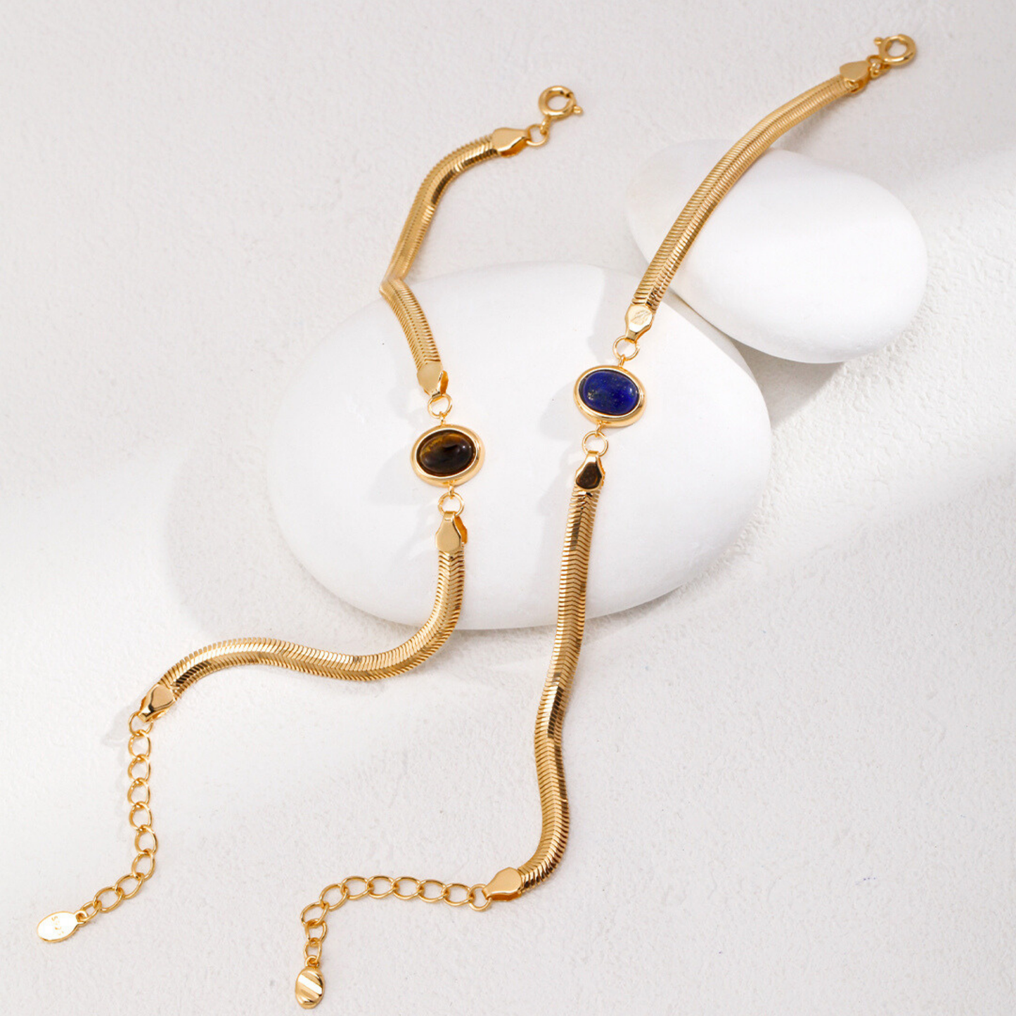 Lapis Lazuli Snake Chain Bracelet