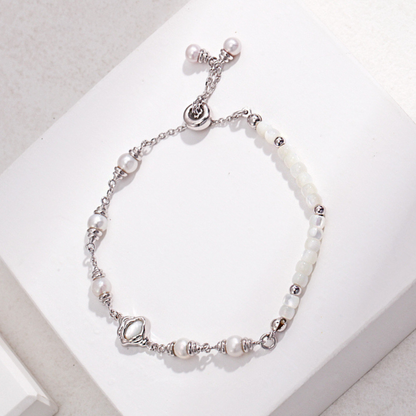 Luminous Mother-of-Pearl Lava Bracelet