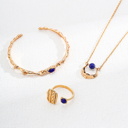 Lapis Lazuli Crescent Moon Necklace