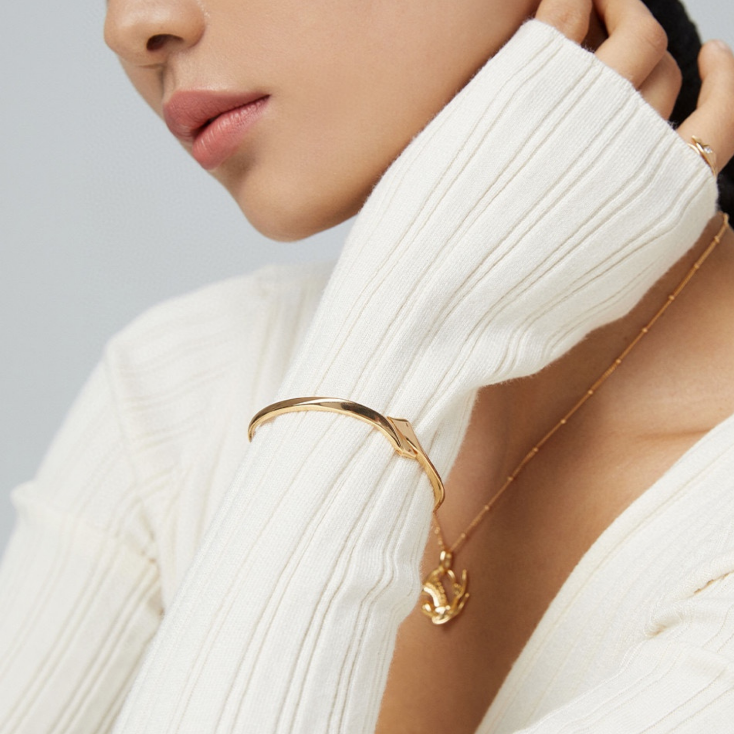 Golden Simplicity Cuff Bracelet