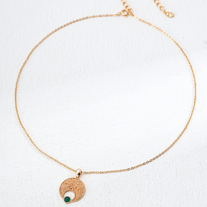 Moonlit Grace Green Chrysoprase Necklace