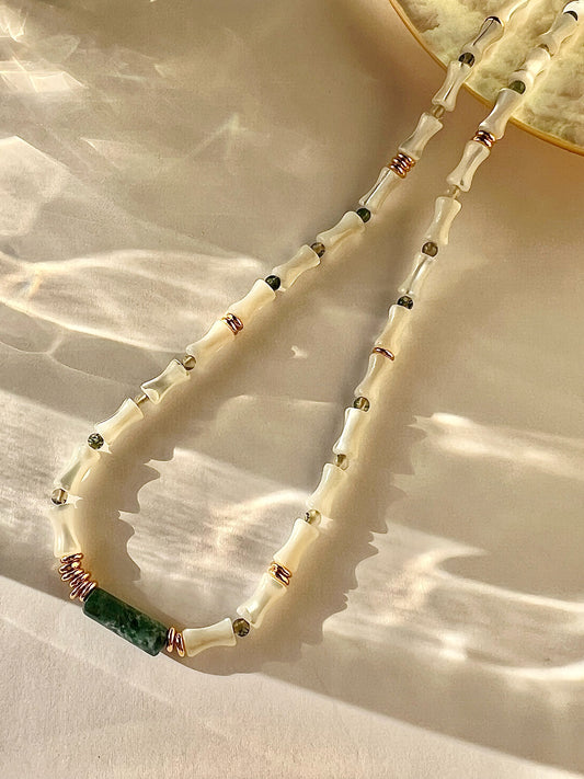 Tranquil Waters Agate Necklace | 18k Gold Vermeil