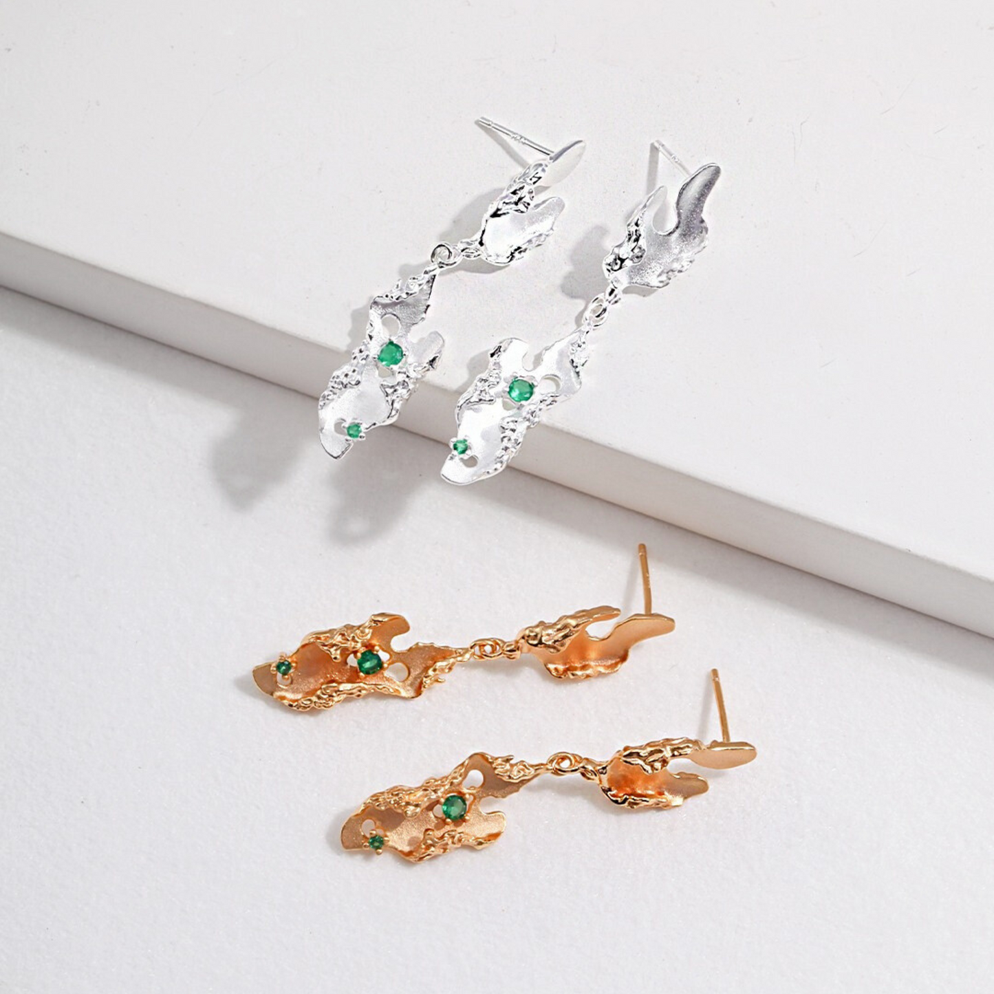 Evergreen Leaf 4pc Set – Gold & Silver Editions