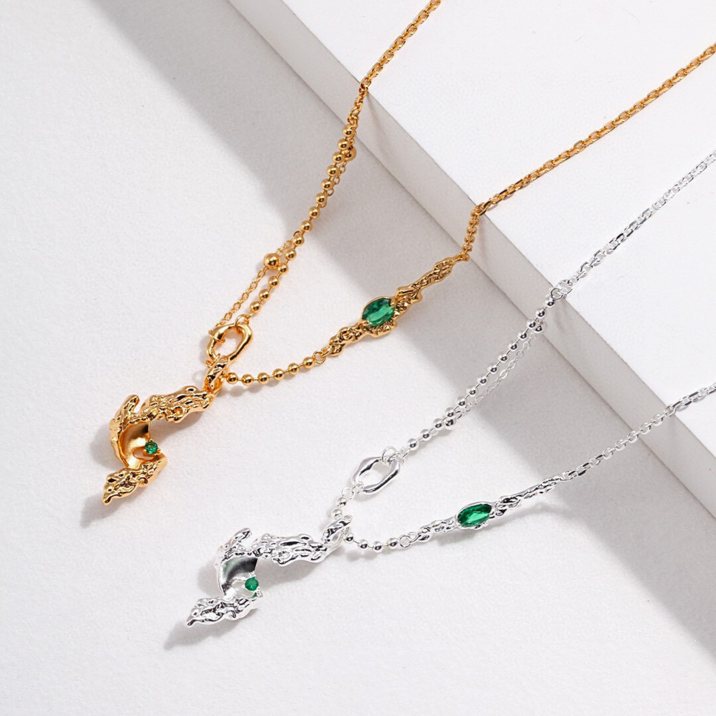 Evergreen Leaf 4pc Set – Gold & Silver Editions
