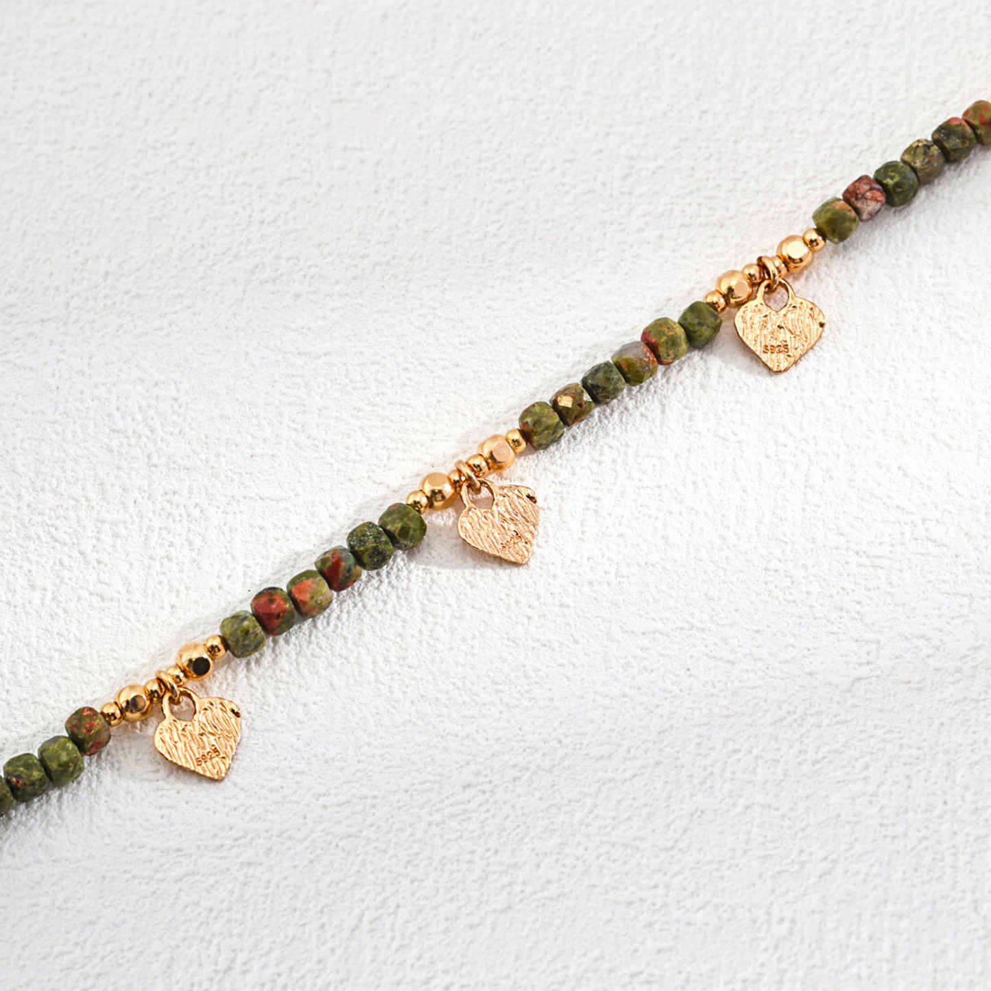 Woodland Heart Unakite Necklace