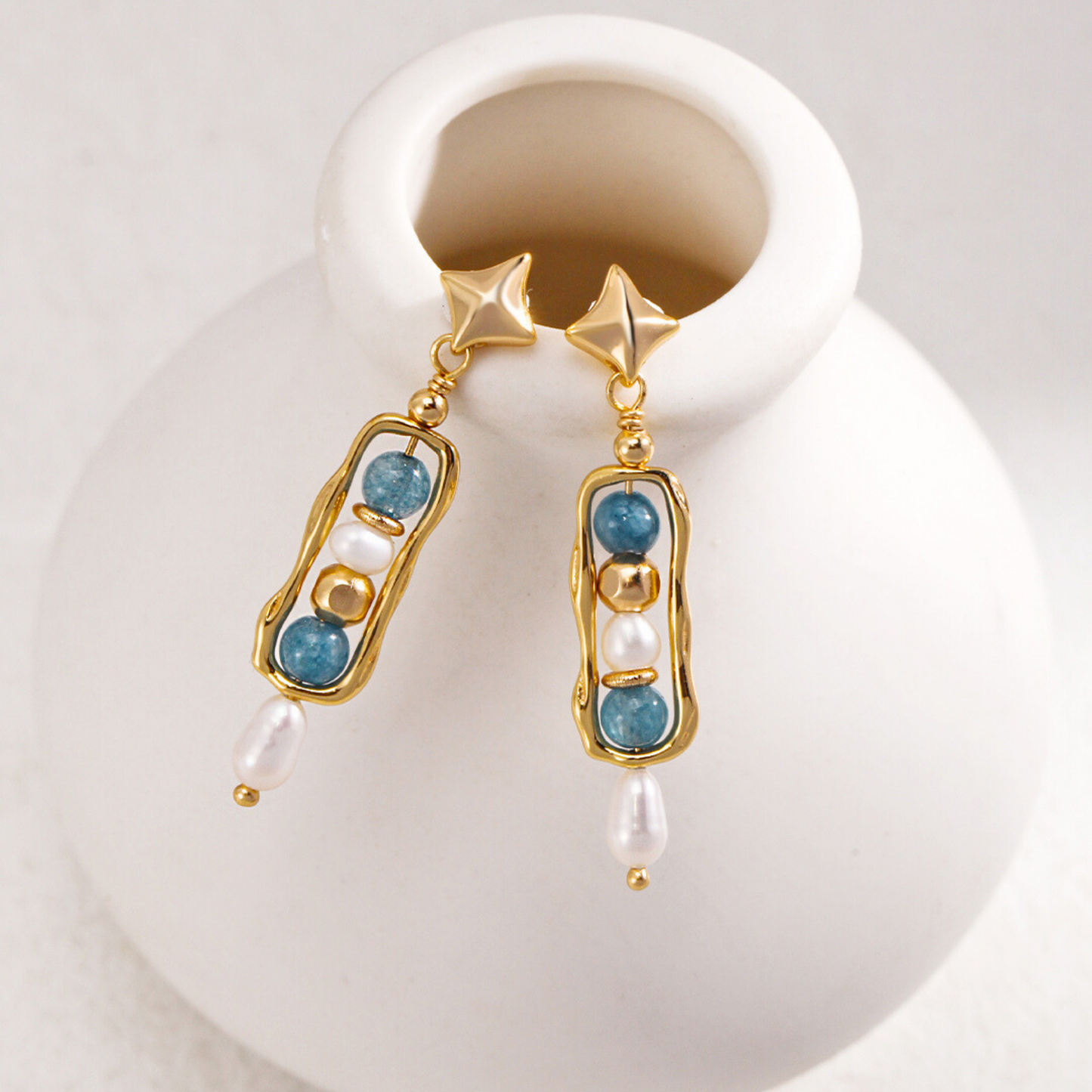 Celestial Harmony Amazonite Earrings