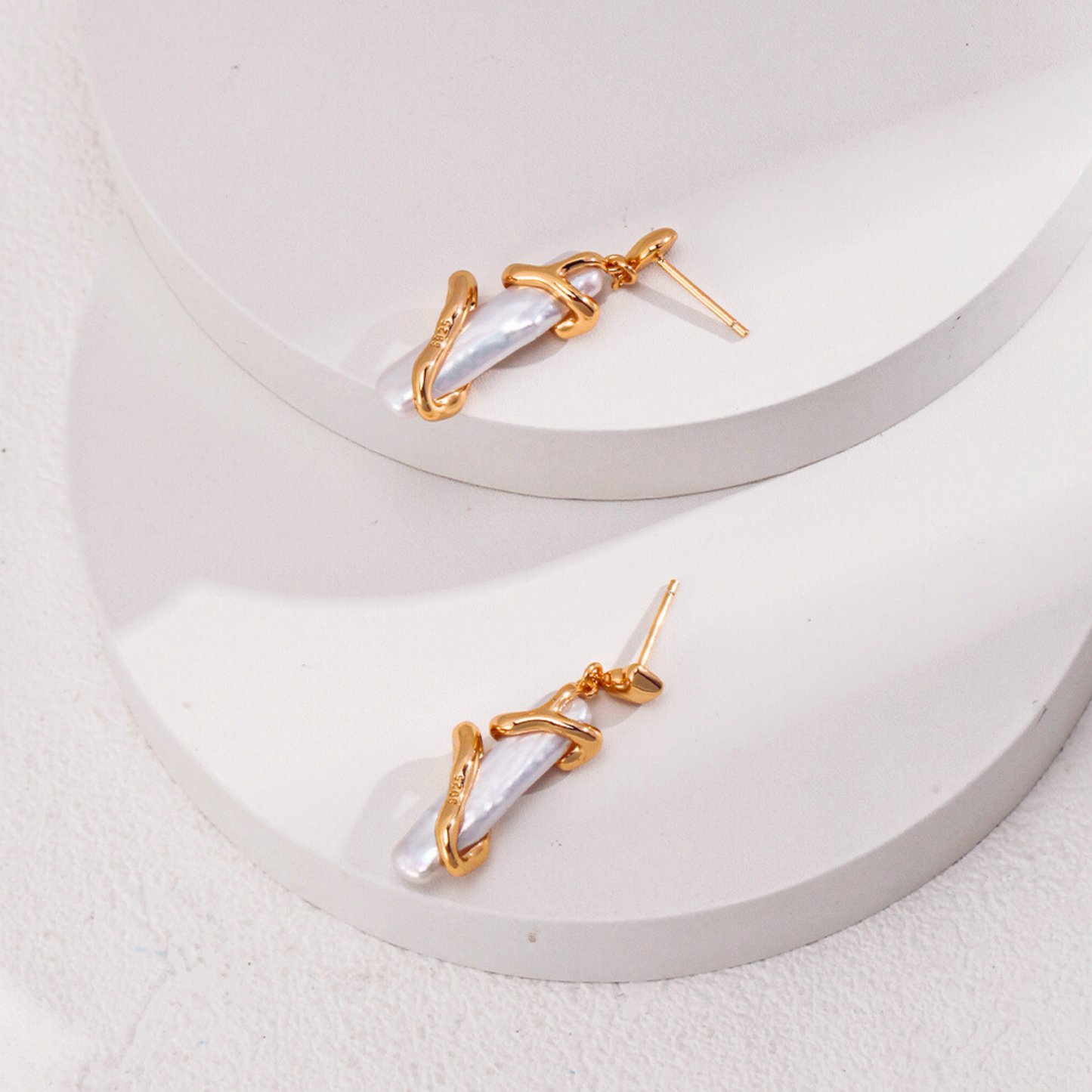 Baroque Pearl Lava Earrings