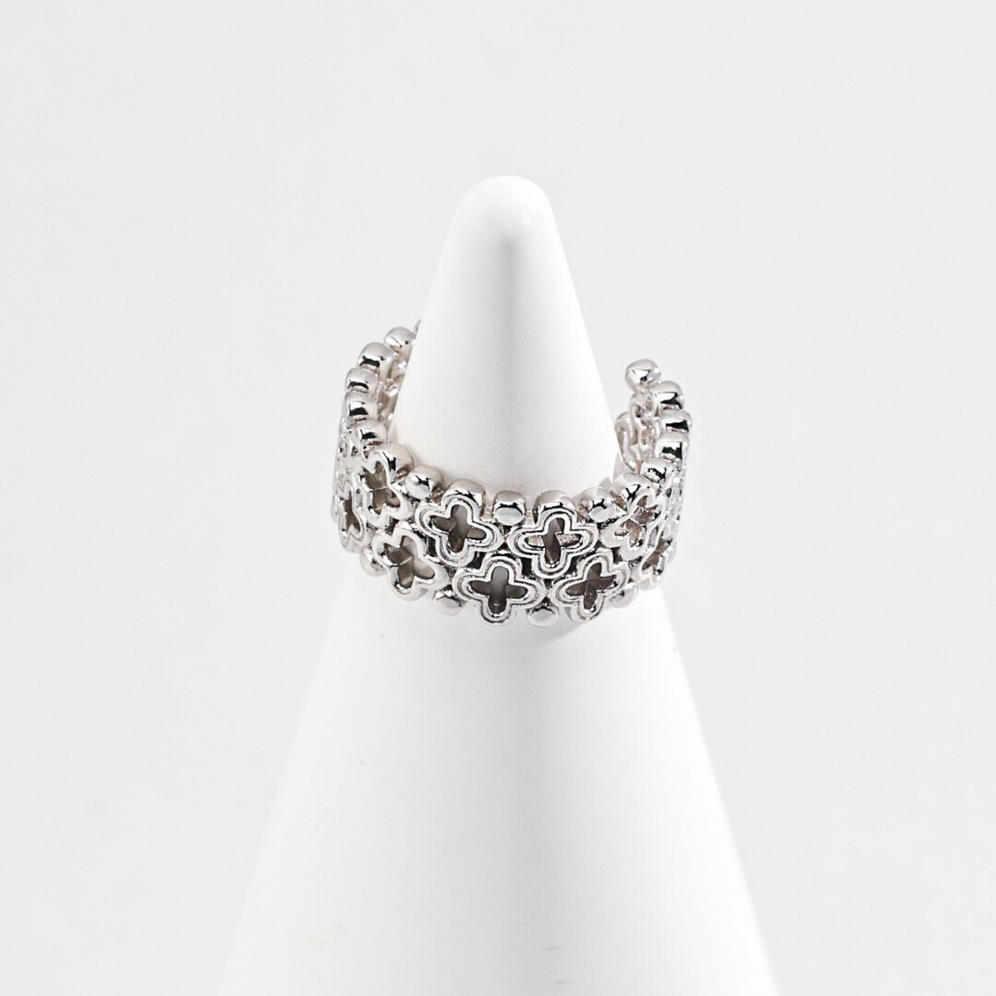 Open Lattice Gold Vermeil Ring