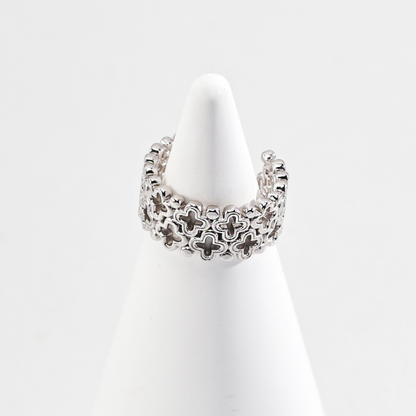 Open Lattice Gold Vermeil Ring