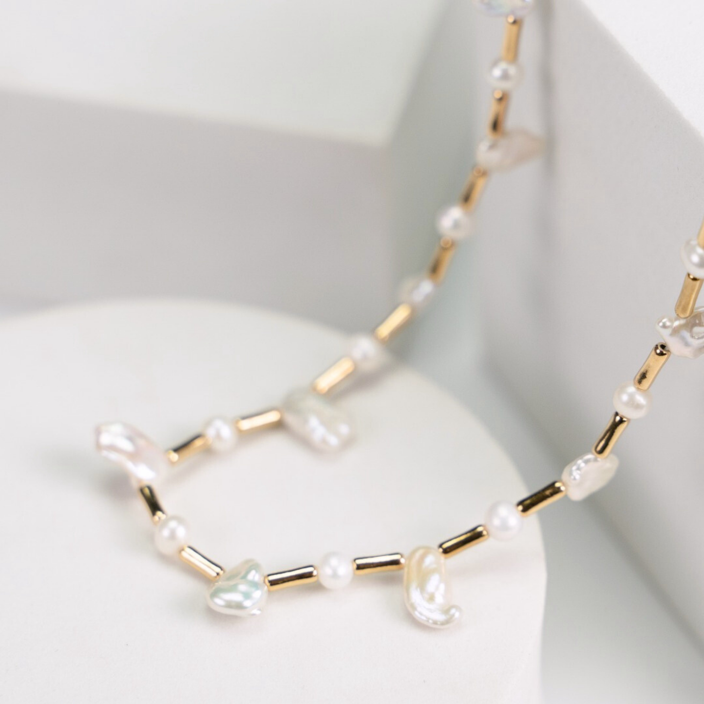 Tribal Elegance Pearl Necklace
