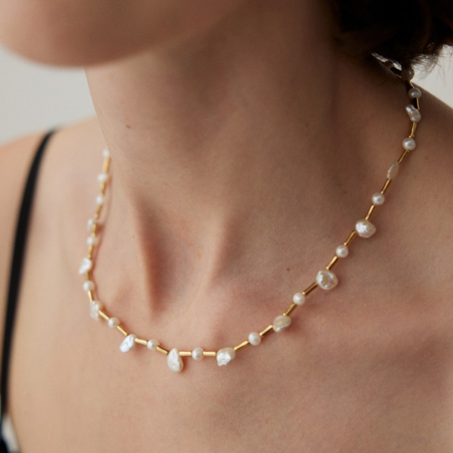 Tribal Elegance Pearl Necklace