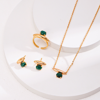Malachite Forest Essence Studs