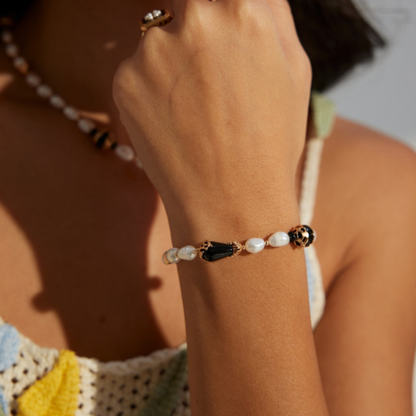 Midnight Onyx Pearl Bracelet
