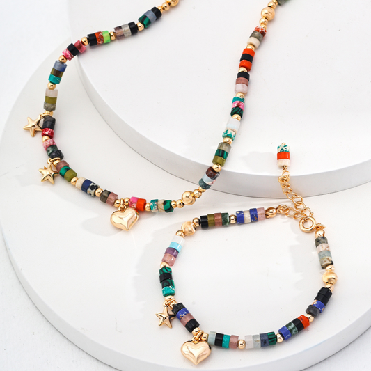 Vibrant Summer Gemstone 2pc Set